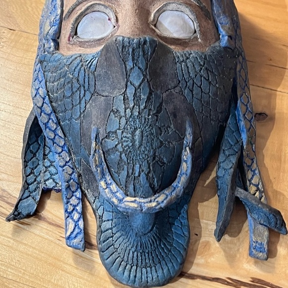 Mortal Kombat Sub-Zero Handmade OOAK Clay Mask Wall Art Artist Signed - 2004 - Picture 6 of 11